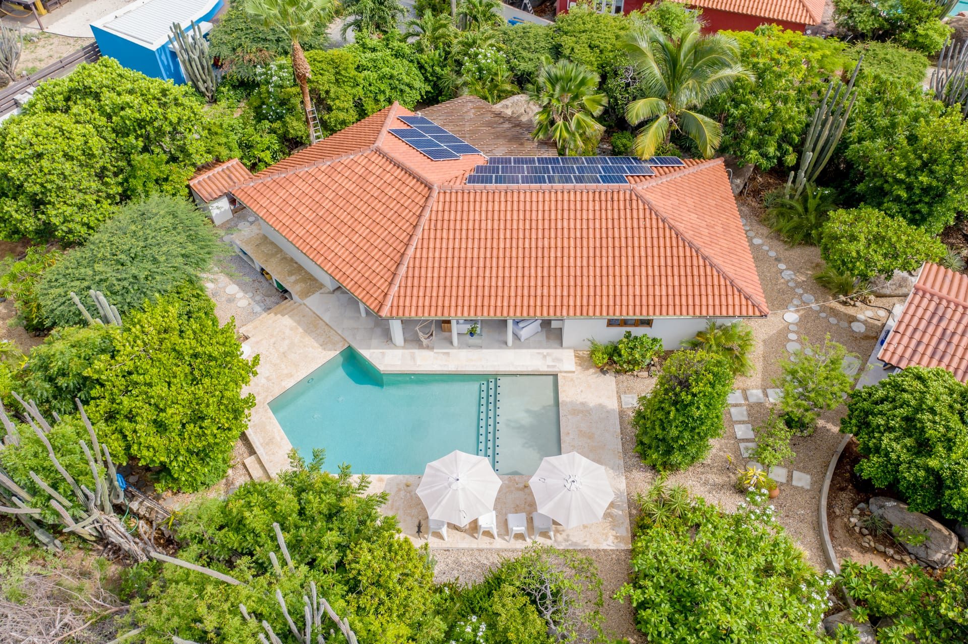 Aerial view of Méndez Estates, Aruba